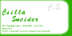 csilla sneider business card